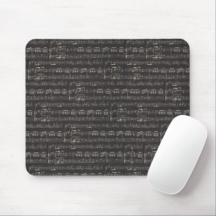 Vintage black music note Pattern Musician  Mouse Mat