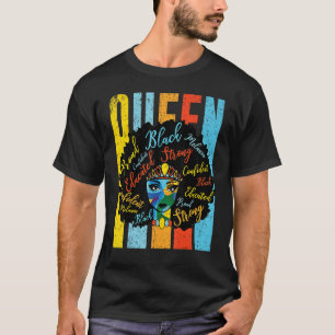 Vintage Black Queen African American Pride Power L T-Shirt
