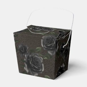 Vintage Black Roses Favour Box