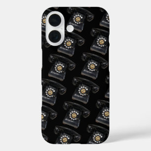 Vintage Black Rotary Phone iPhone 16 Case