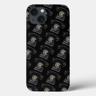 Vintage Black Rotary Phone iPhone 13 Case
