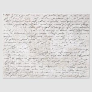 Vintage Black Script Antique Letter Decoupage Desi Tissue Paper