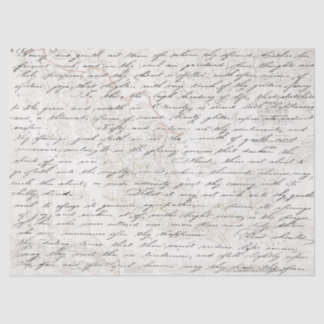 Vintage Black Script Antique Letter Decoupage Desi Tissue Paper