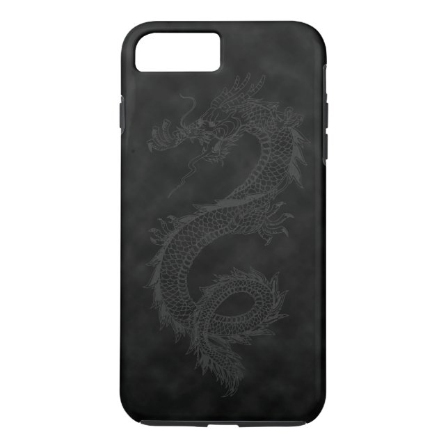 Vintage Black Smoke Dragon Case-Mate iPhone Case (Back)