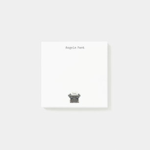 Vintage Black Typewriter Personalised Post-it Notes