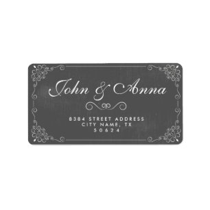 Vintage black vines personalised label