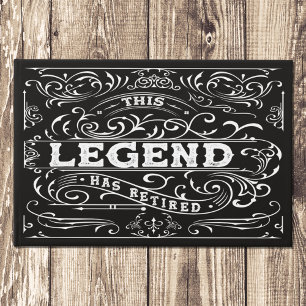 Vintage Black White Classic Legend Retirement Guest Book
