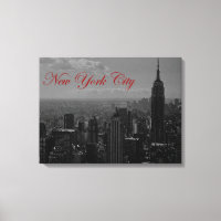Vintage Black & White New York CityWrapped Canvas