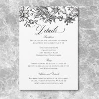 Vintage Black & White Tapestry Floral Wedding