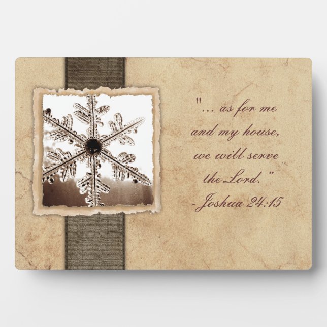 Vintage Black Winter Snowflake Plaque (Front)