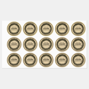 Vintage Black Wreath on Dark Beige