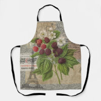 Vintage Blackberries & French Ephemera Art Collage