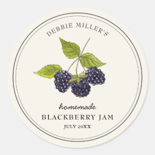 Vintage Blackberry Jam Jar Canning Label
