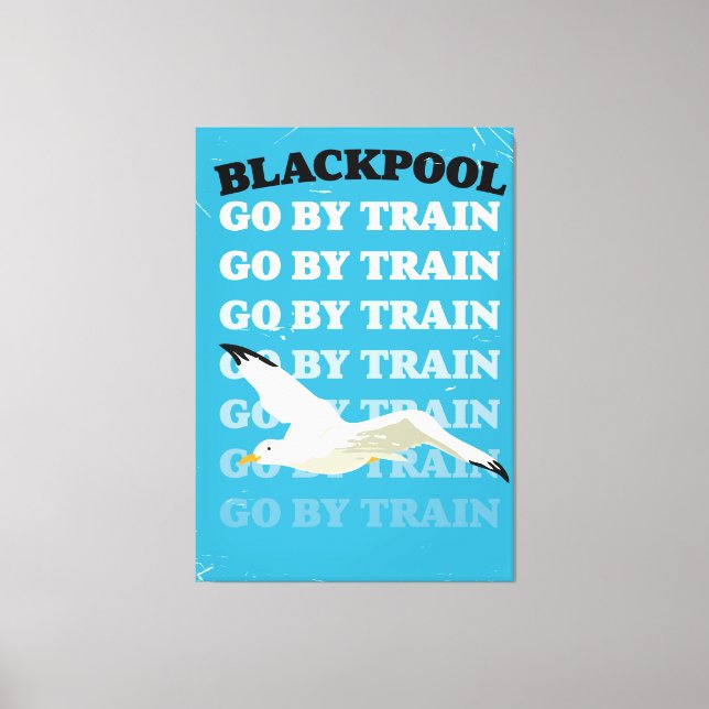 Vintage Blackpool seaside poster Canvas Print (Front)
