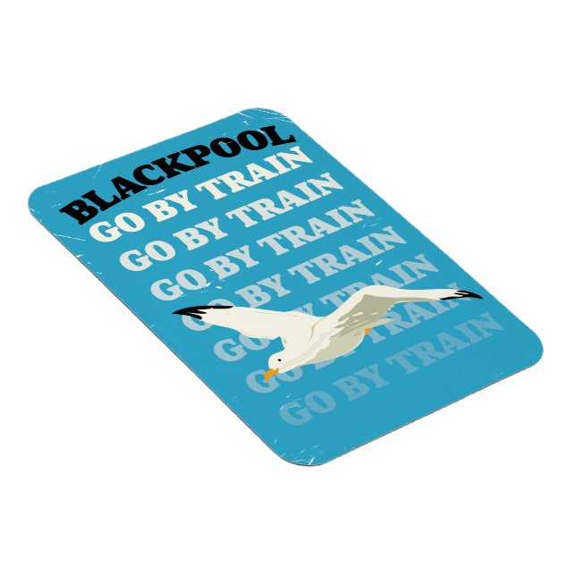 Vintage Blackpool seaside poster Magnet (Right Side)