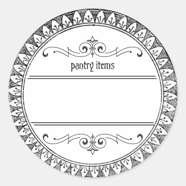 Vintage Blank Pantry Items Labels (Front)