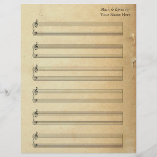 Vintage Blank Sheet Music  Piano Staves