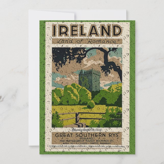Vintage Blarney Castle Greeting Card (Front)