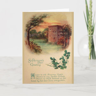 Vintage Blarney Castle St. Patrick's Day Card