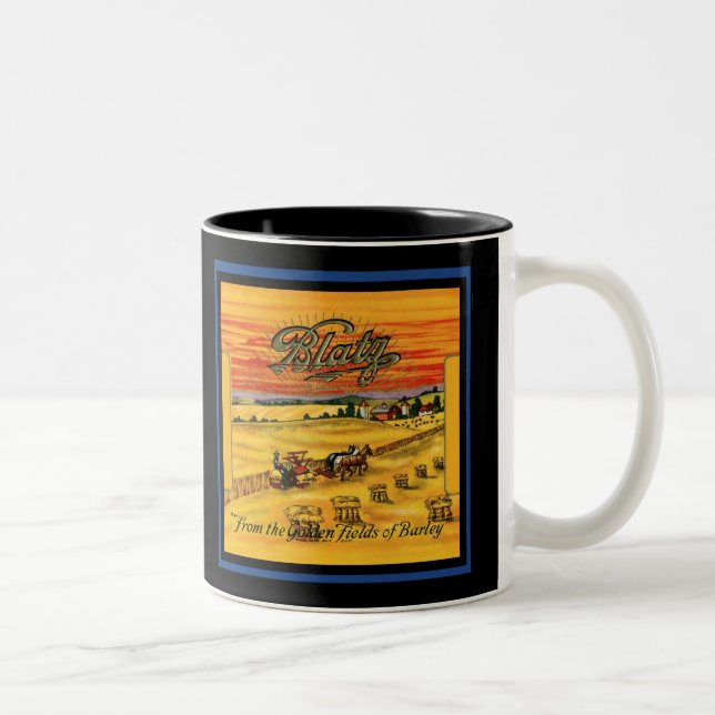 Vintage Blatz Beer Two-Tone Coffee Mug (Right)
