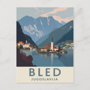 Vintage Bled Yugoslavia Travel Postcard