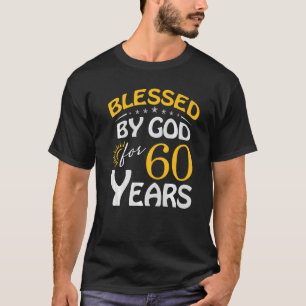 Vintage Blessed By God For 60 Years Old Happy 60th T-Shirt