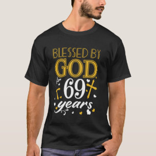 Vintage Blessed By God For 69 Years Happy 69th Bir T-Shirt