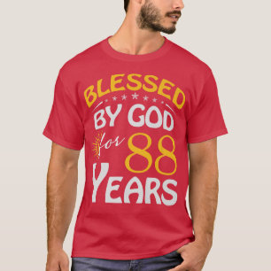 Vintage Blessed by God For 88 Years Old Happy 88th T-Shirt