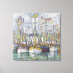 Vintage Blessing of the Tuna Fleet at Groix Canvas Print