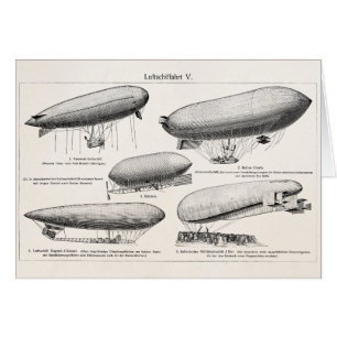 Vintage Blimps Zeppelins Retro Hot Air Balloons
