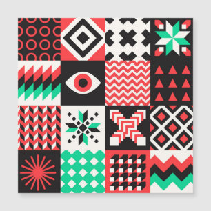 Vintage Block Shapes Abstract Background.