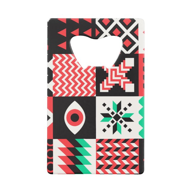 Vintage Block Shapes Abstract Background. (Front)