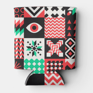 Vintage Block Shapes Abstract Background. Can Cooler