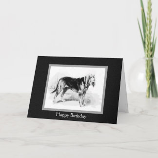 Vintage Bloodhound art Card