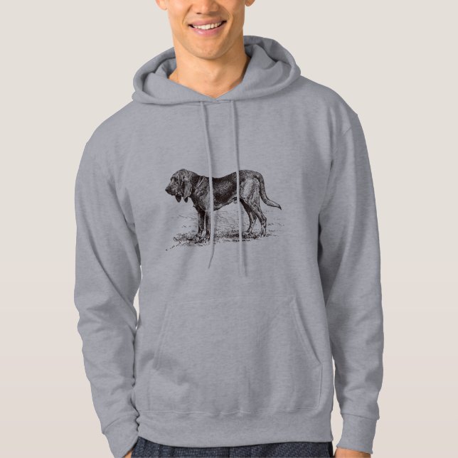 Vintage Bloodhound Dog Lover Gift Vintage Premium Hoodie (Front)