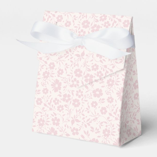 Vintage Bloom Blush Pink - Neutral Favour Box (Front Side)