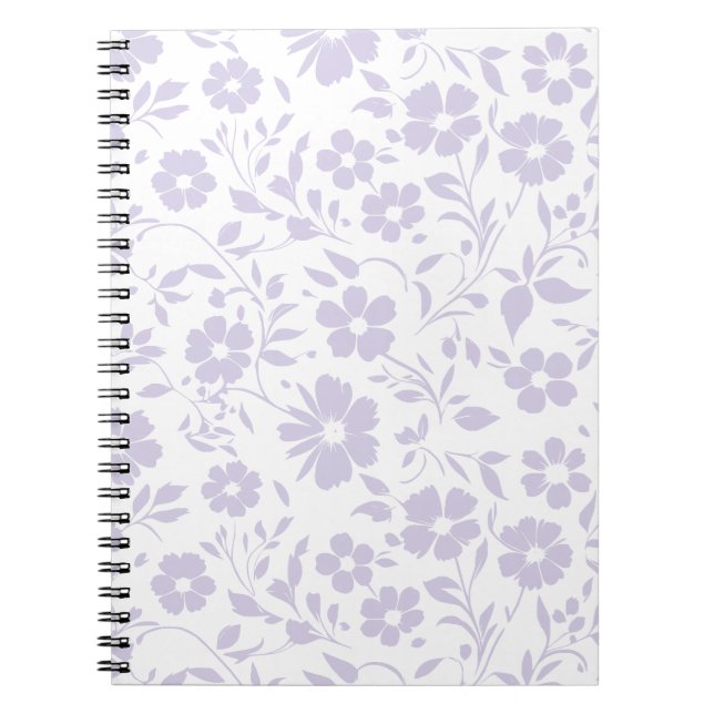 Vintage Bloom Dusty Lavender - Neutral Notebook (Front)