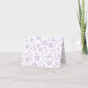 Vintage Bloom Dusty Lavender - Neutral Thank You Card