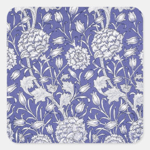 Vintage Bloom Flower Old - William Morris Square Sticker