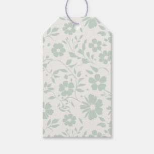 Vintage Bloom Muted Sage - Neutral Gift Tags