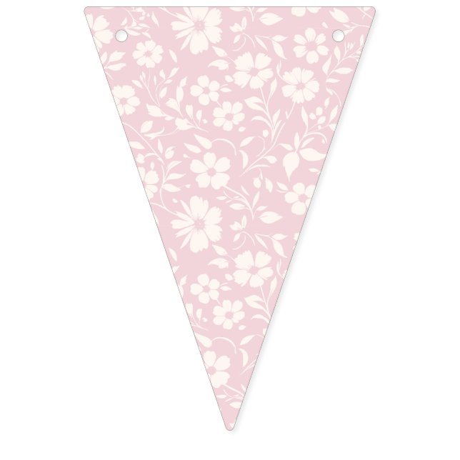 Vintage Bloom Neutral - Blush Pink Bunting (First Flag)