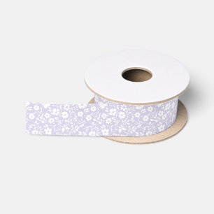 Vintage Bloom Neutral - Dusty Lavender Satin Ribbon