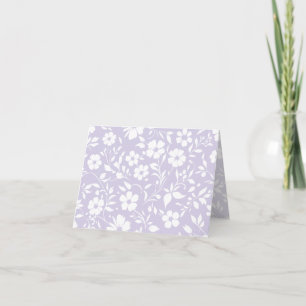 Vintage Bloom Neutral - Dusty Lavender Thank You Card