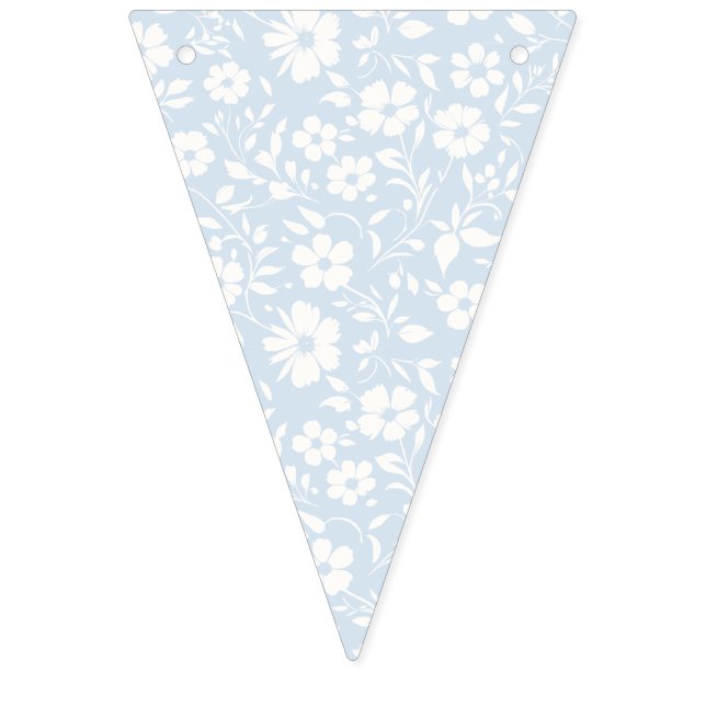 Vintage Bloom Neutral - Powder Blue Bunting (First Flag)