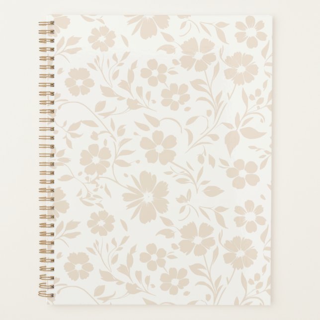 Vintage Bloom Soft Linen - Neutral Planner (Front)