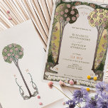 Vintage Bloom Trees of Love Victorian Wedding<br><div class="desc">Introducing the "Victorian Bloom: Trees of Love" wedding invitation, a harmonious blend of Belle Époque charm and Art Nouveau elegance. The two Trees in Bloom, standing tall on the left and right, symbolise the loving couple, their branches reaching out to each other, entwined in a loving embrace. The roots of...</div>