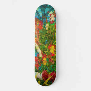Vintage Bloom Tropical Wildflowers  Skateboard