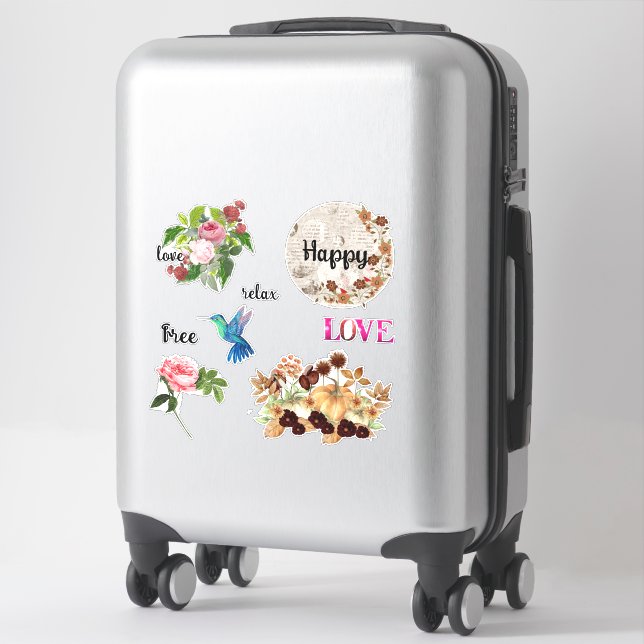 vintage blooming flowers (Suitcase)
