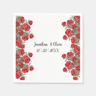 vintage blooming flowers napkin