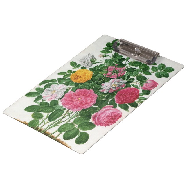 Vintage Blooming Flowers, Spring Garden Roses Clipboard (Angled)